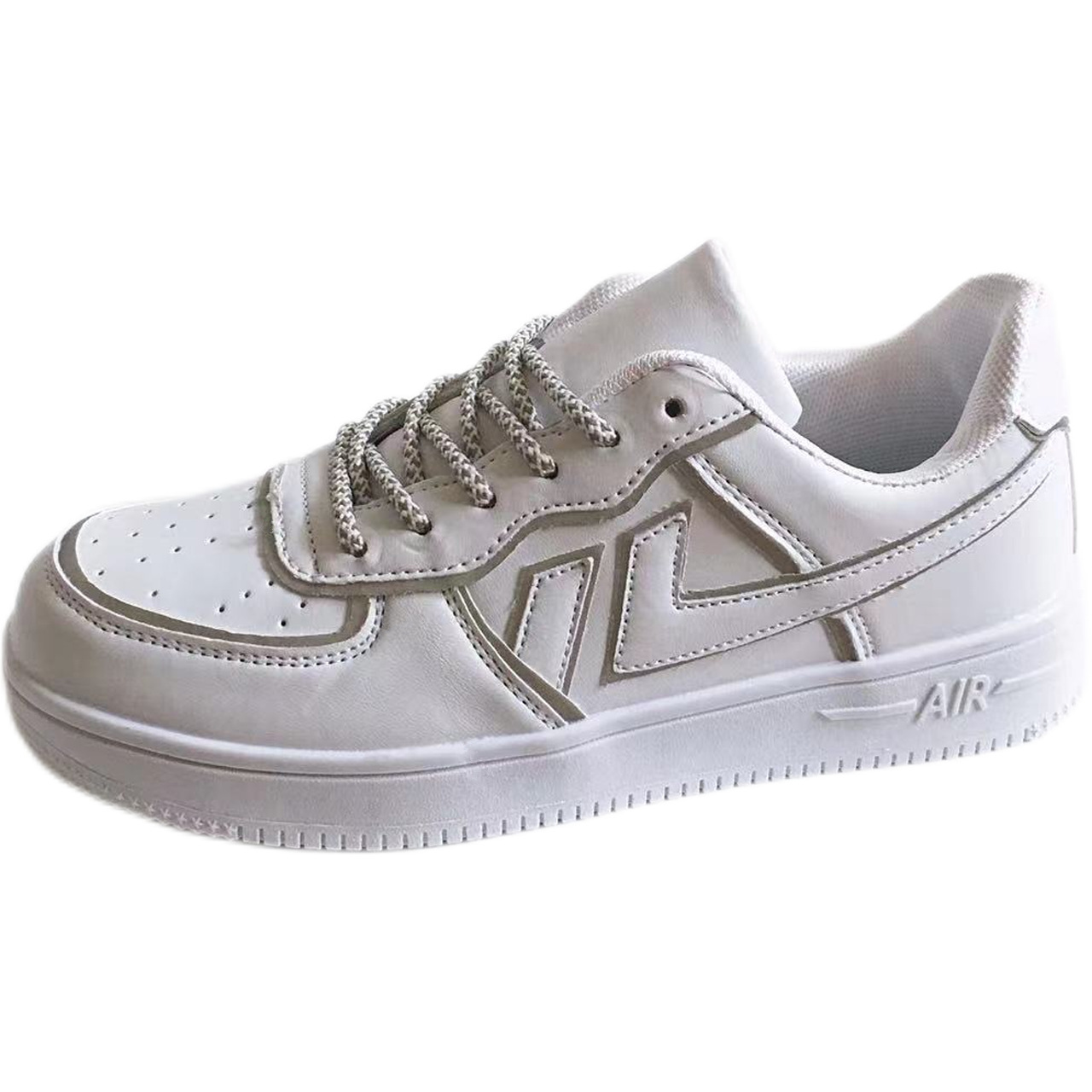 Reflective White Shoes For Men And Women Sneaker - Image 3