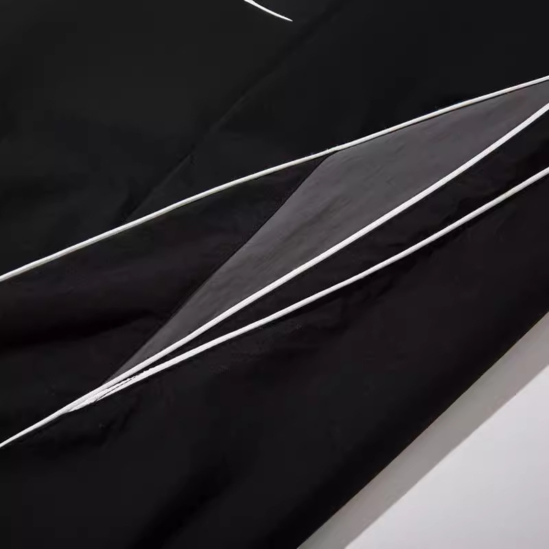 Unisex Style Casual Style Loose Drooping Korean Style Stitching Sports Straight Pants - Image 4