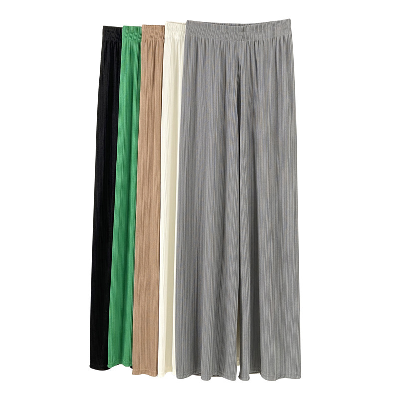 Loose Straight Casual Ice Silk Wide-leg Pants Women - Image 8