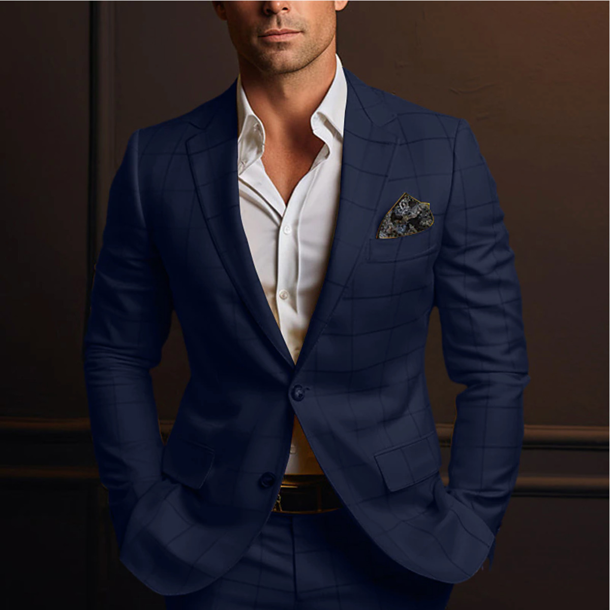 Men's Striped Blazer Casual Slim Fit