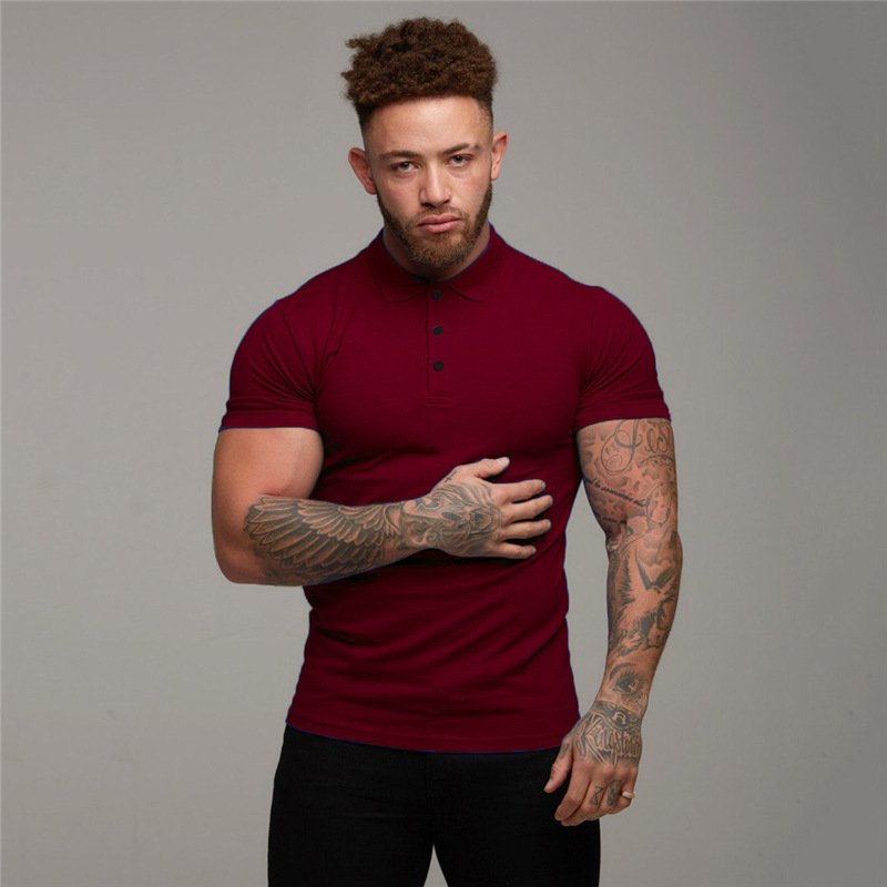 Sports Polo Shirt Summer Short-sleeved Tops Men's Short-Sleeved Polo Shirt Solid Color Men's T-Shirt Summer Casual Comfortable Men's Clothing - Image 9