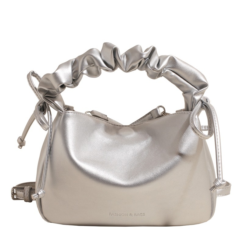 Large Capacity Shoulder Bag Drawstring Commuter Crossbody Bag - Image 8