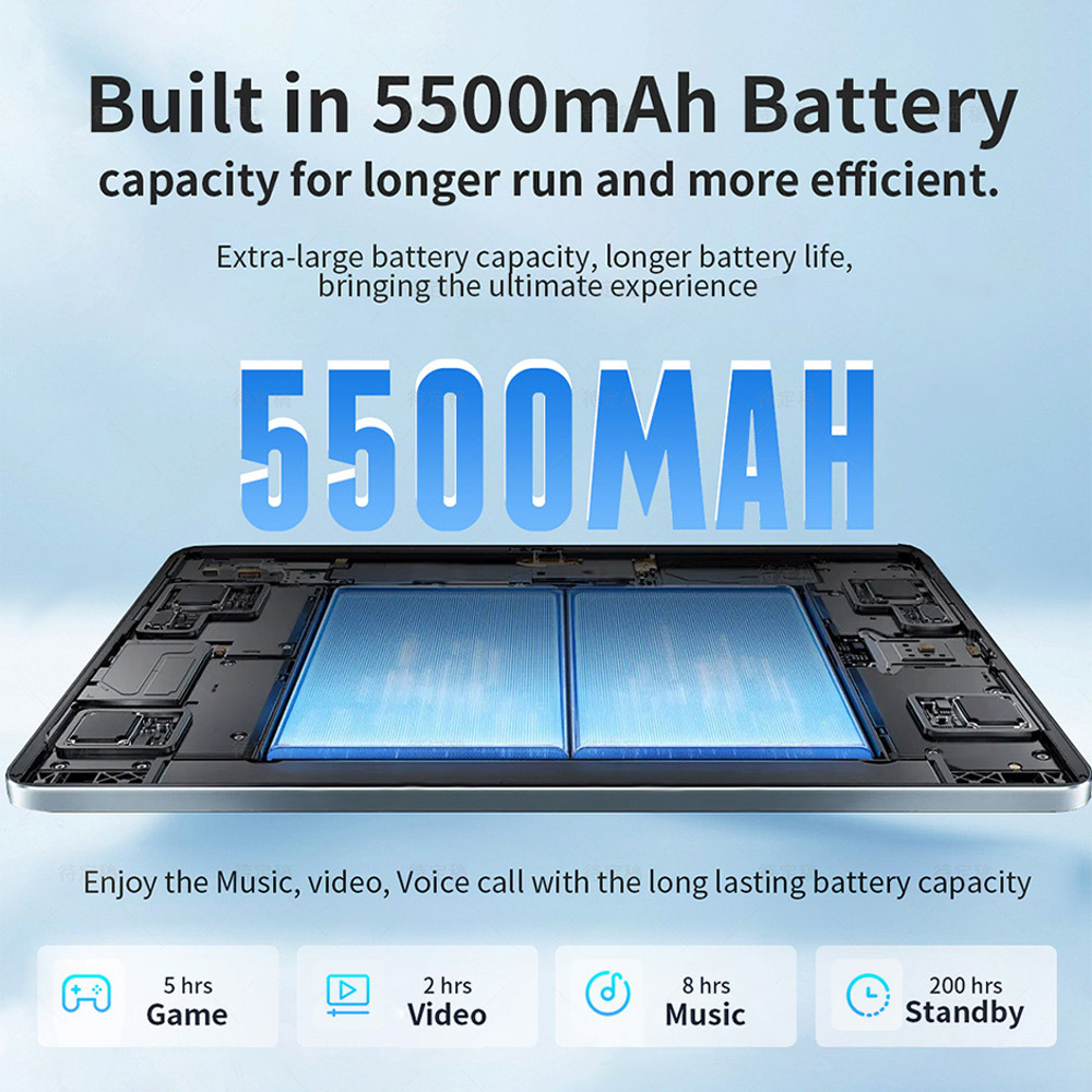 G-tab T9 Rockchip RK3562 Quad Core 3GB 3GB RAM 64GB ROM 10.1 Inch Android 14 Tablet PC Grey - Image 7