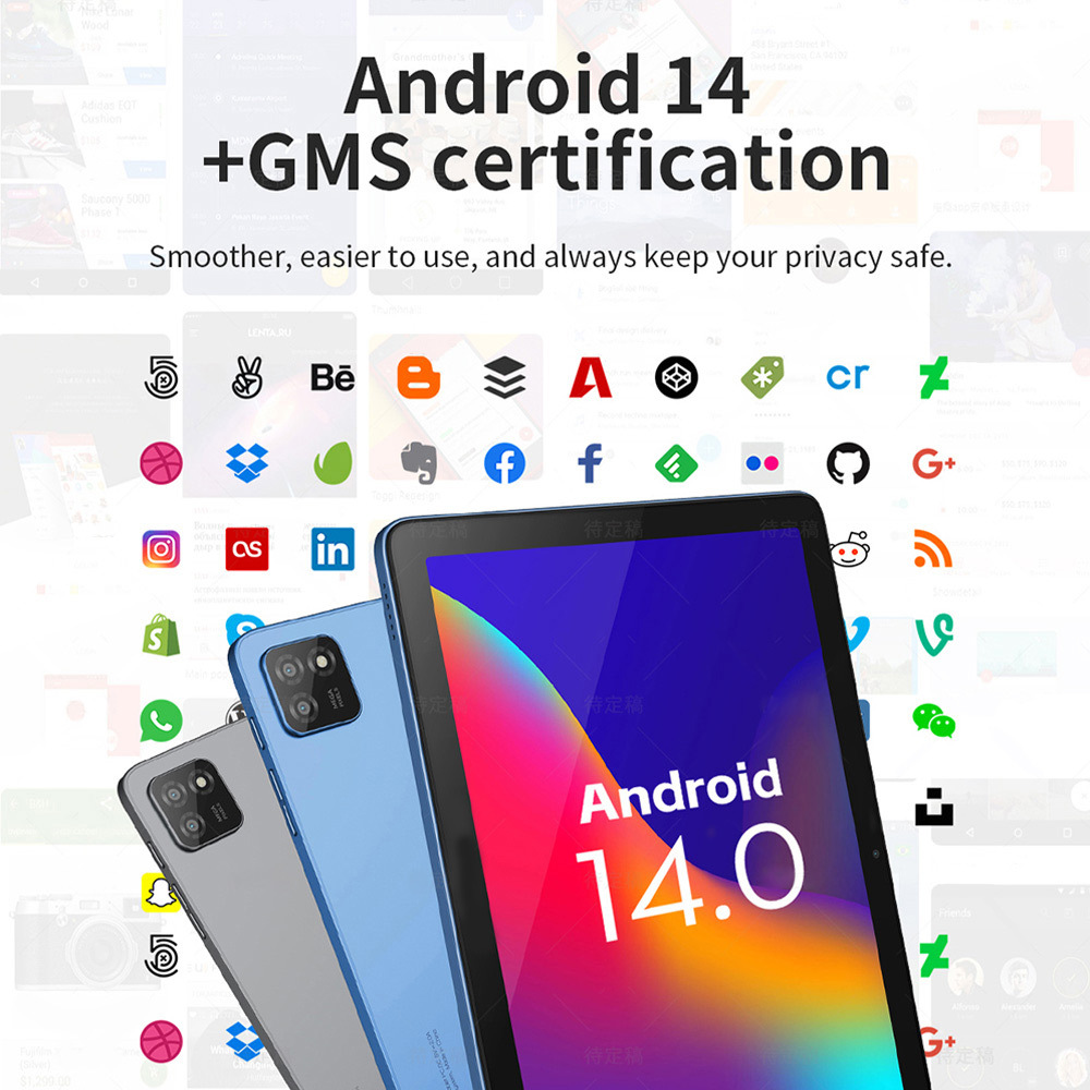 G-tab T9 Rockchip RK3562 Quad Core 3GB 3GB RAM 64GB ROM 10.1 Inch Android 14 Tablet PC Grey - Image 2