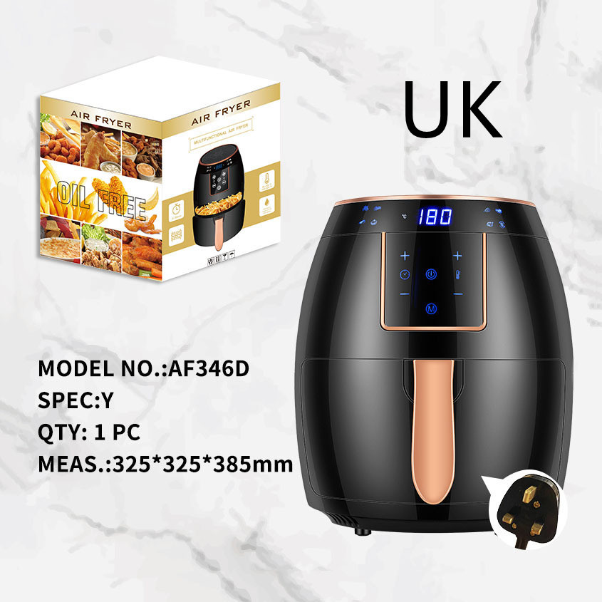 5.5 L US Standard Cross-border Air Fryer Touch Screen Automatic Fryer British Standard Deep Frying Pan Chips Machine Airfryer - Image 7