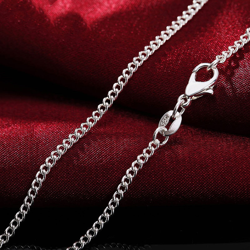 European and American 2MM side chain necklace - Image 3