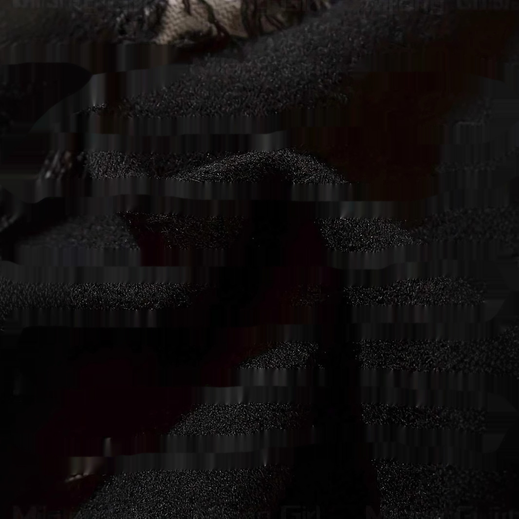 American New Dark Letter Jacquard Ripped Long Sleeves Warm Sweater - Image 3