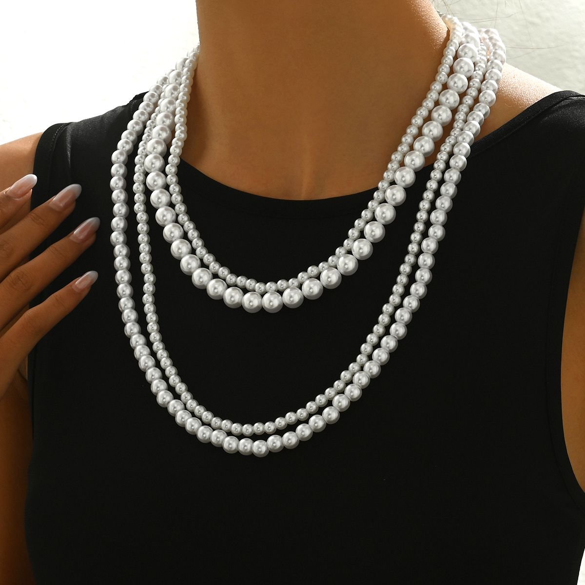 Elegant Multi-Layer Pearl Beaded Necklace - Classic And Timeless Jewelry