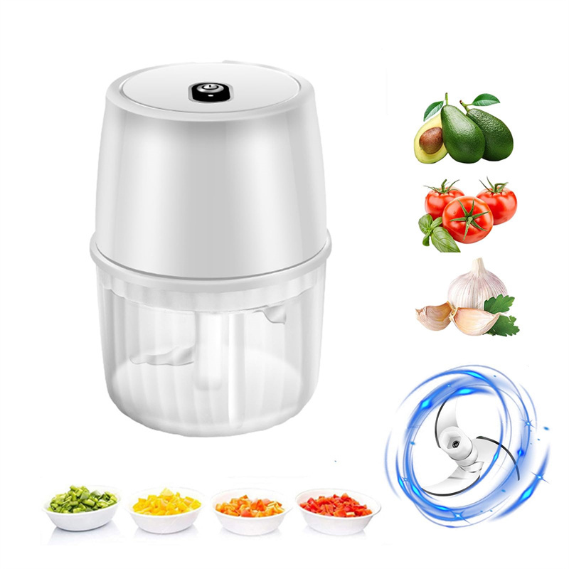 USB Rechargeable Electric Garlic Press Portable Wireless Food Chopper Mini Complementary Food Mixer Kitchen Gadgets - Image 3