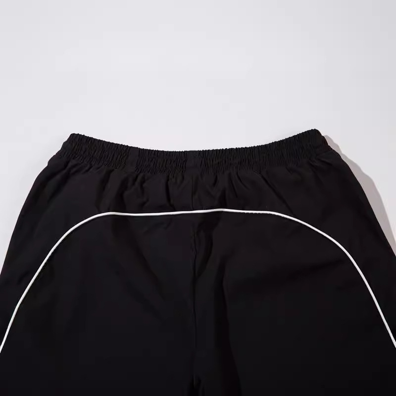 Unisex Style Casual Style Loose Drooping Korean Style Stitching Sports Straight Pants - Image 5