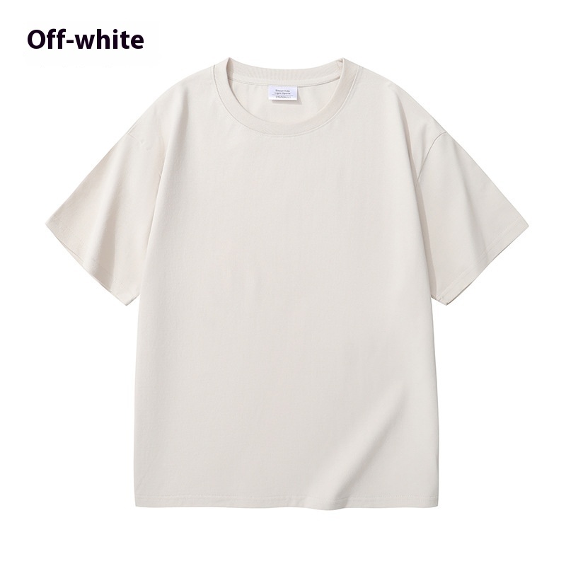 Heavy Men And Women Solid Color Young Couple T-shirt - Image 7