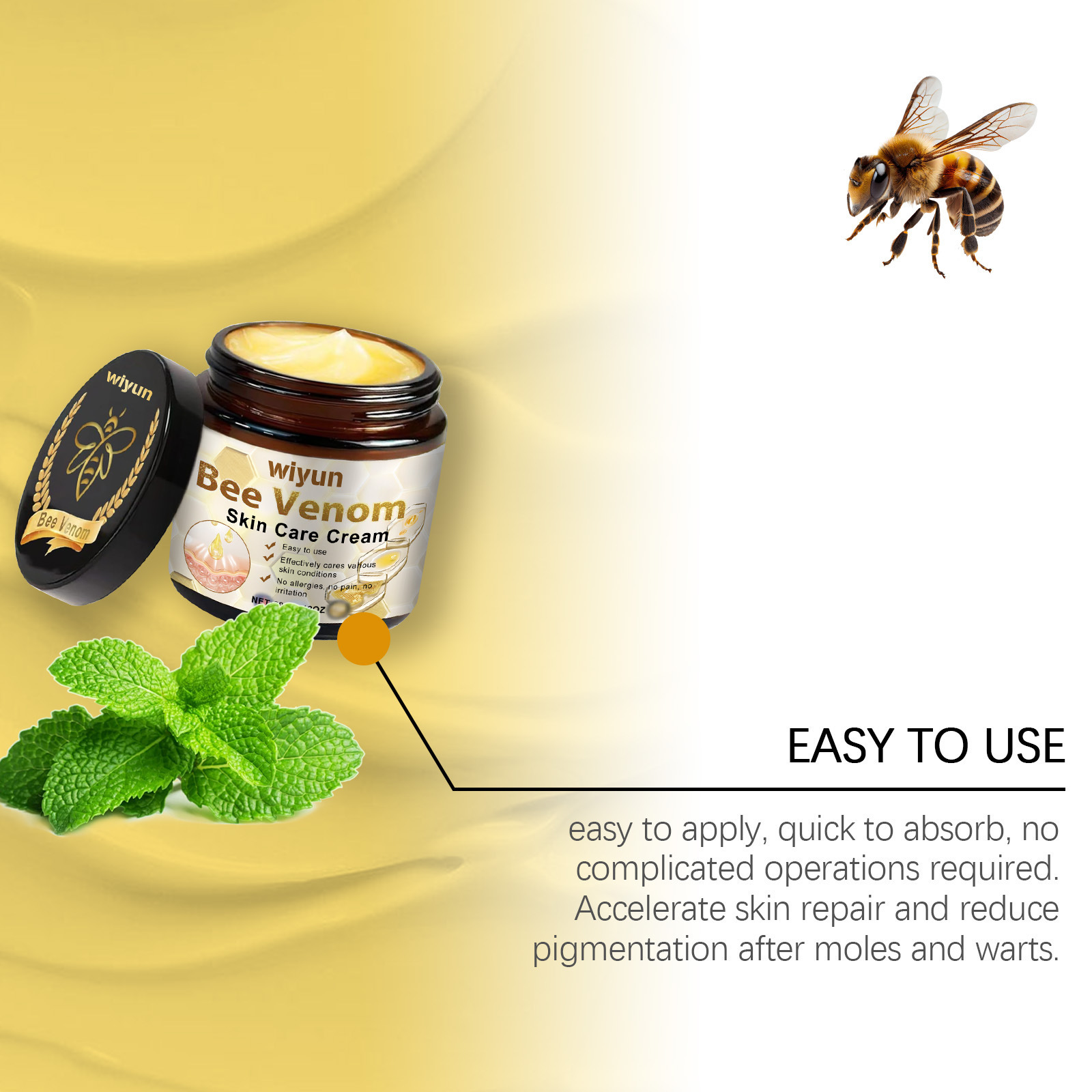 Herbal Mild Fade Skin Mole Skin Cleaning Care Cream - Image 3