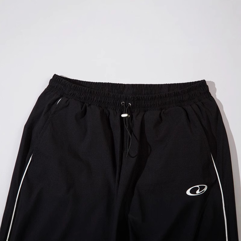 Unisex Style Casual Style Loose Drooping Korean Style Stitching Sports Straight Pants - Image 2