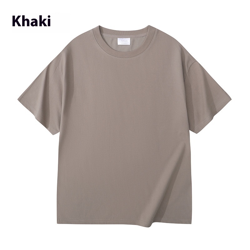 Heavy Men And Women Solid Color Young Couple T-shirt - Image 5