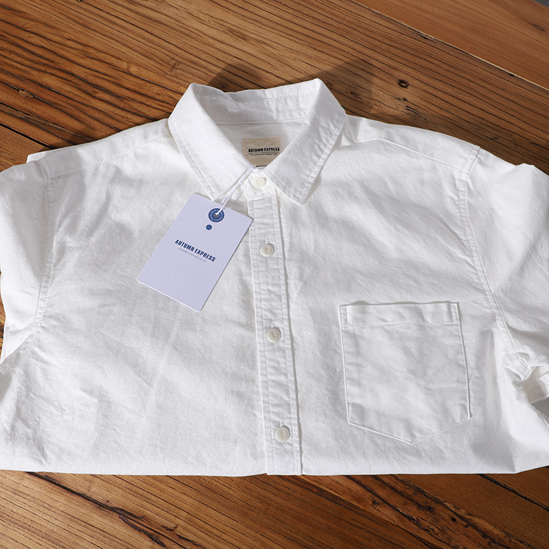 Fashion Pure Cotton Oxford Woven Shirts Men - Image 7