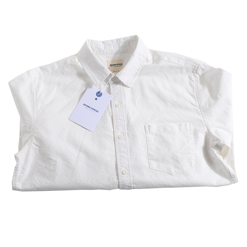 Fashion Pure Cotton Oxford Woven Shirts Men - Image 3
