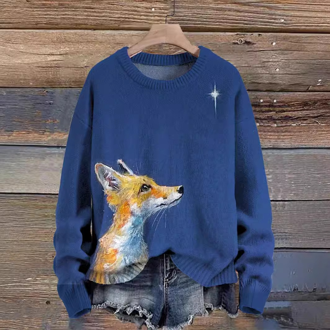 Popular 3D Printed Loose Pullover Thickened Spring Sweater - Image 2