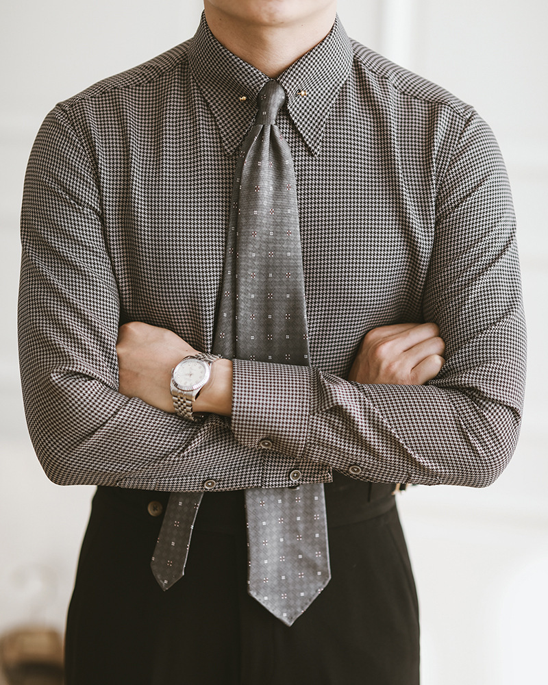 Formal Gentleman Empire Collar Fashion Non-ironing Shirt - Image 3