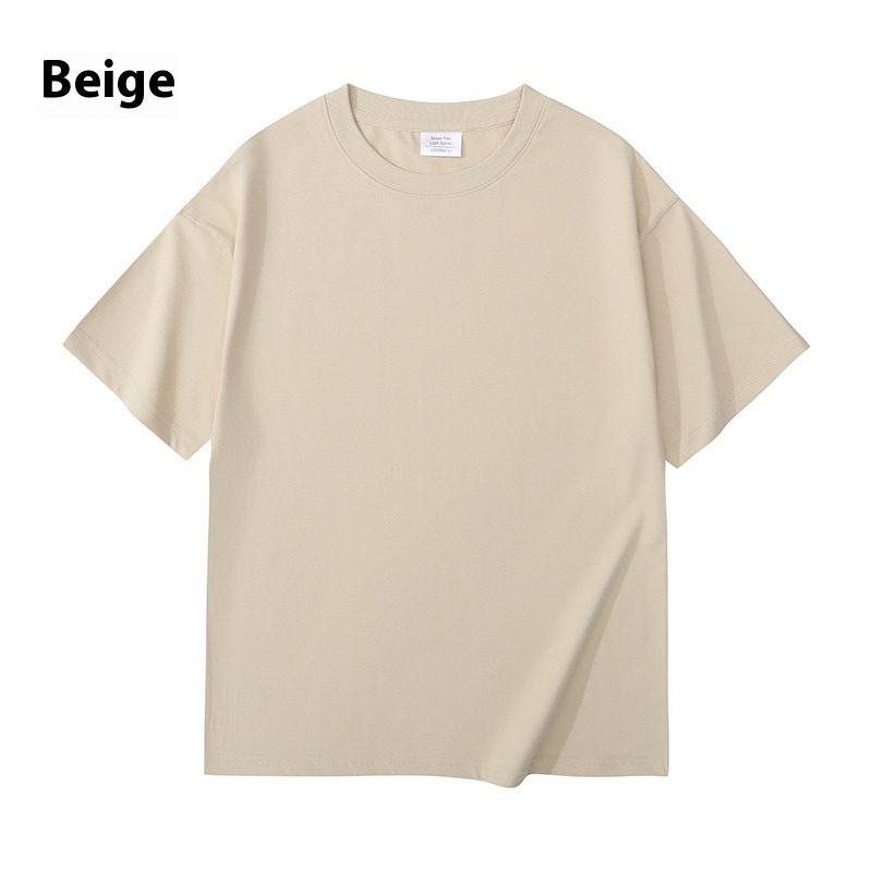 Heavy Men And Women Solid Color Young Couple T-shirt - Image 6