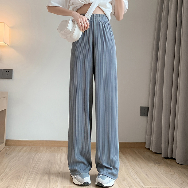Loose Straight Casual Ice Silk Wide-leg Pants Women - Image 4