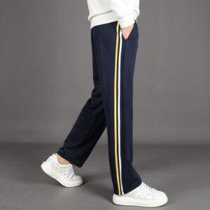 Spring And Summer Yellow Strip Two Horizontal Strips Uniform Pants