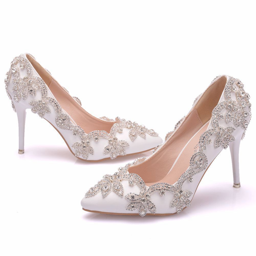 Rhinestone High Heel Shoes Women - Image 4