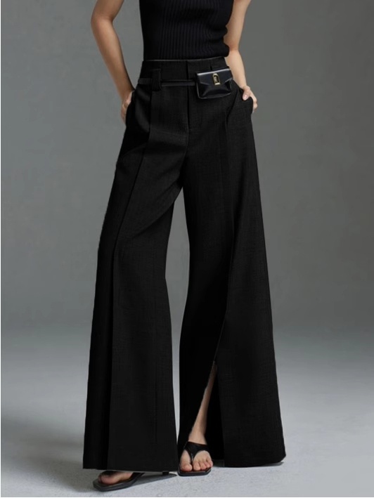 Casual Trousers Split Flared Pants Excluding Belt Waist Bag - Image 3
