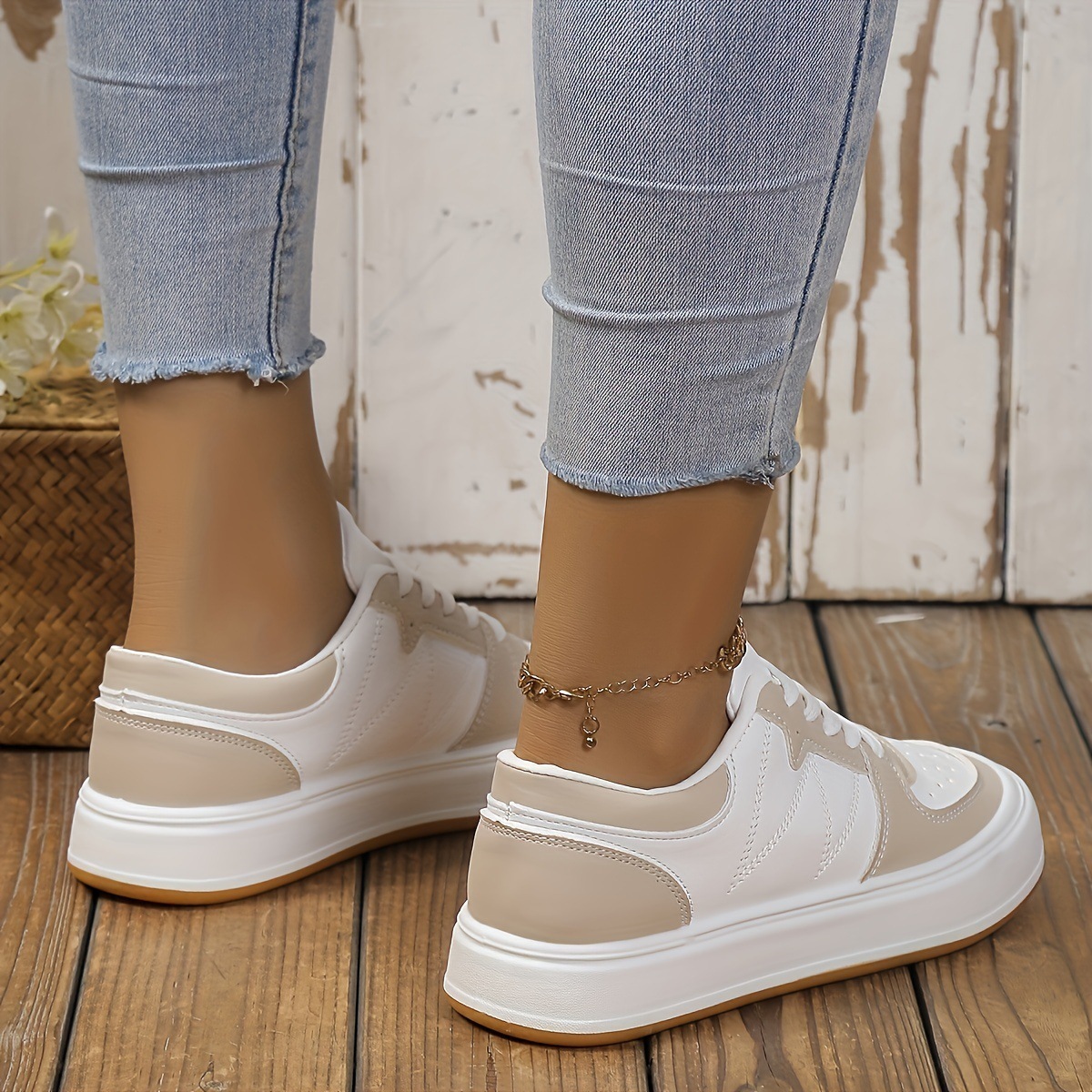 Women's Fashion Round Toe Color-blocking Casual Shoes - Image 5