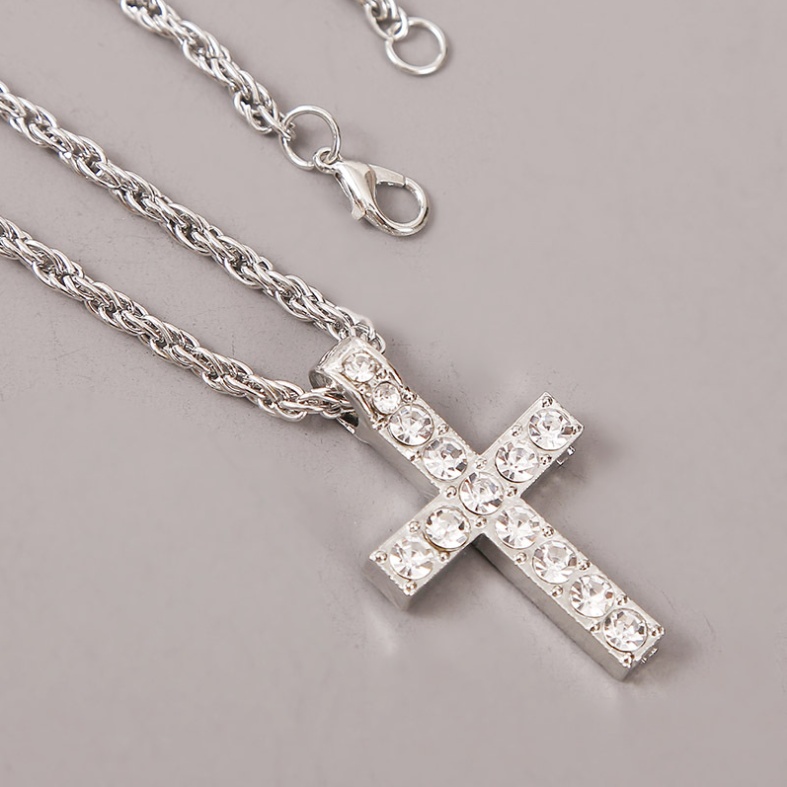 Cross Pendant Necklaces For Women Men Punk Hiphop Rope Chain On Neck Rapper Jewelry - Image 6