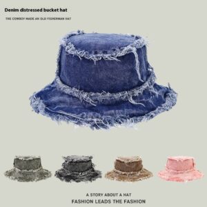Washed Old Burr Double-sided Wear Bucket Hat