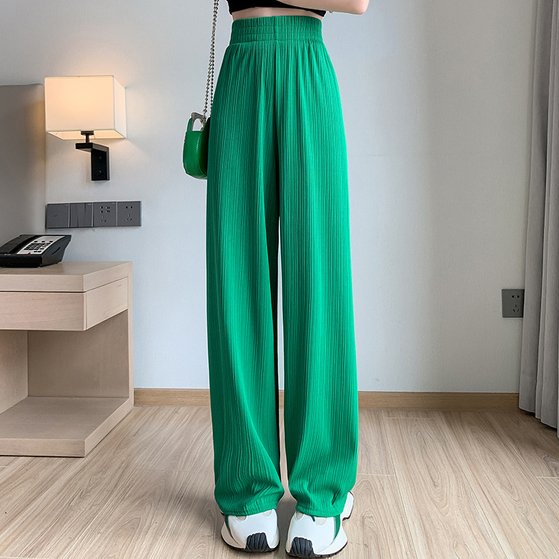 Loose Straight Casual Ice Silk Wide-leg Pants Women - Image 5